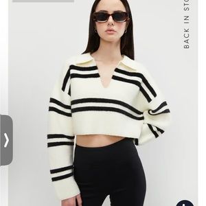 Oak + Fort Striped Crop Sweater